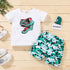 Summer Children's Dinosaur Short Sleeve Shorts Set